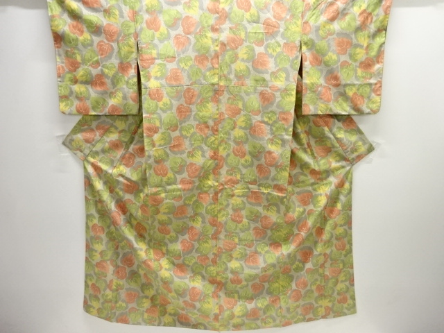 JAPANESE KIMONO / OMESHI / NISHIJIN-ORI / WOVEN LEAF